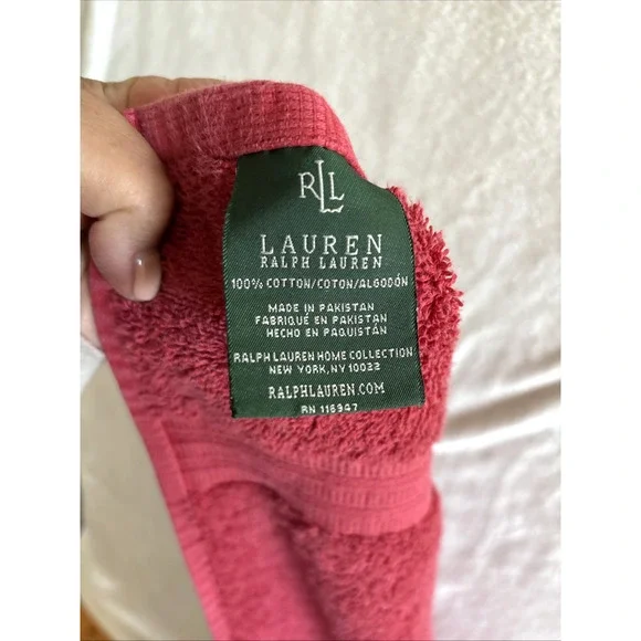 4 Ralph Lauren Vintage Red Towels 50” X 28” 100% Cotton